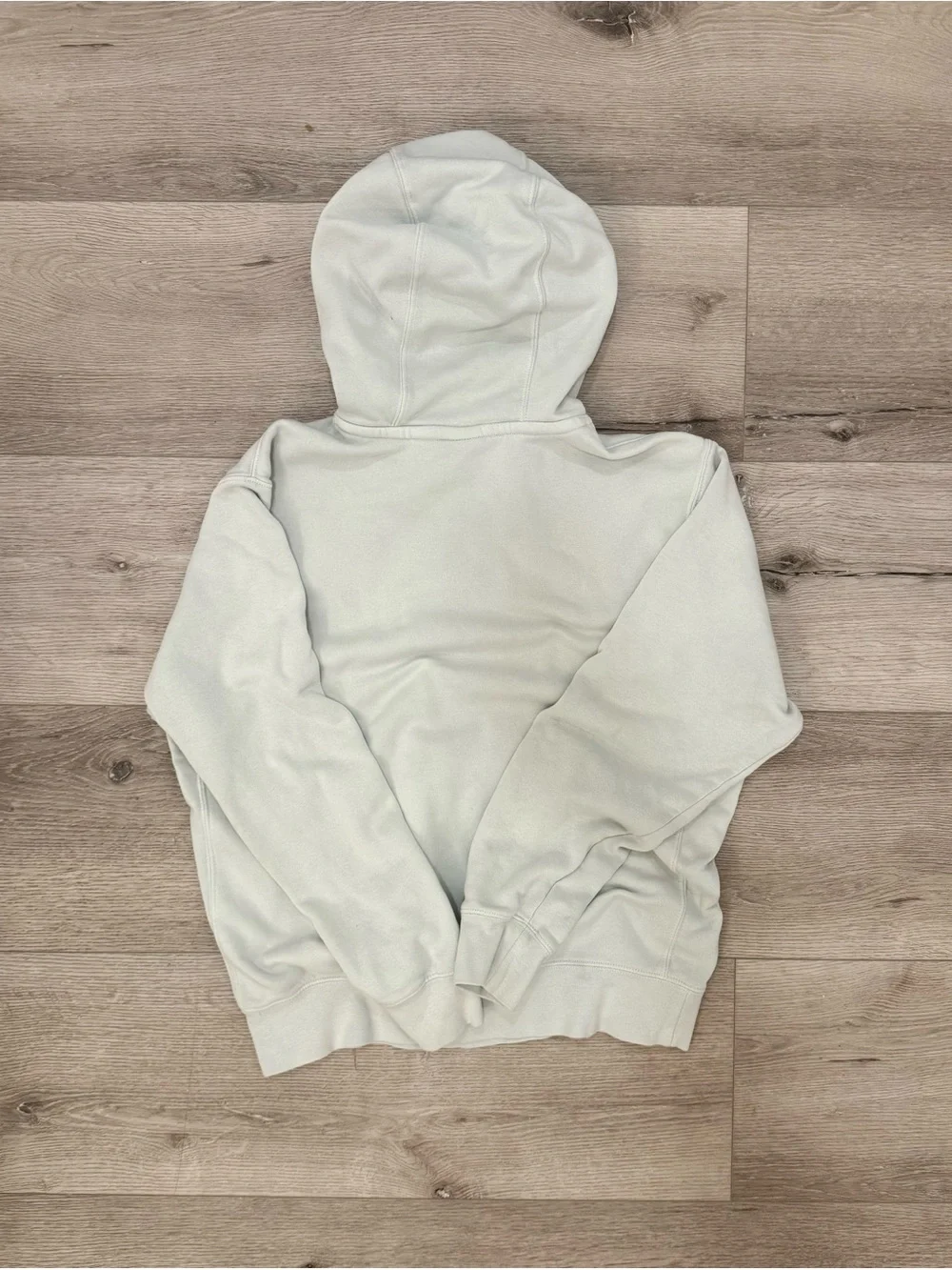Nike Men's Pale Gray Pullover Hoodie with White Logo